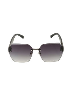 Carlton London - Unisex Black Toned with UV ProtectedOversized Rimless Sunglass (60)