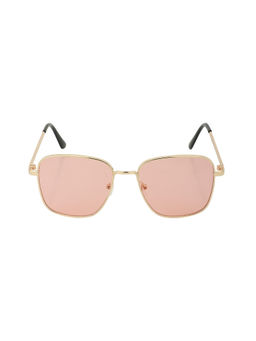 Carlton London - Gold with Black Toned & Pink UV Protected Lens Square Sunglass For Women (54)