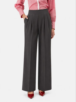 Strong And Brave - Purple Pleated Wide Leg Trousers