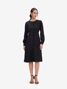Strong And Brave - Black A-line Dress