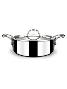 Stahl - Triply Stainless Steel Artisan Cook & Serve Casserole with Lid, 4822, 22cm, 3.0 Liters