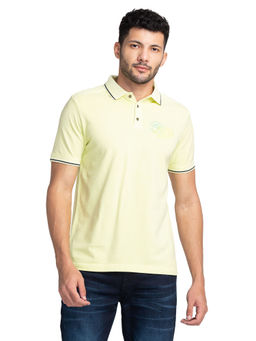 Being Human - Men Short Sleeve Regular Fit Polo T-Shirt Yellow