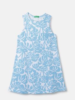 United Colors of Benetton - Blue Pure Cotton Printed Dress