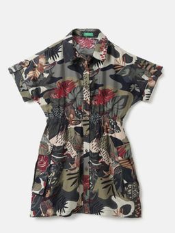 United Colors of Benetton - Multi-Color Viscose Printed Dress