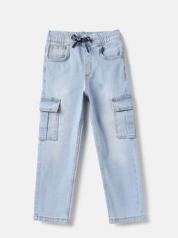 United Colors of Benetton - Blue Cotton Blend Solid Jeans