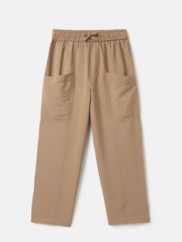 United Colors of Benetton - Brown Nylon Solid Trouser