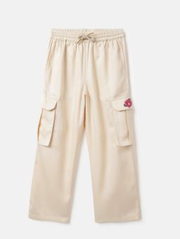 United Colors of Benetton - Cream Nylon Solid Trouser