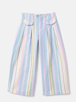 United Colors of Benetton - Multi-Color Pure Cotton Stripes Trouser
