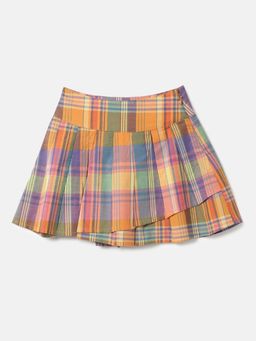 United Colors of Benetton - Multi-Color Pure Cotton Checks Skirt