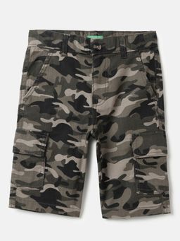 United Colors of Benetton - Khaki Pure Cotton Camouflage Shorts