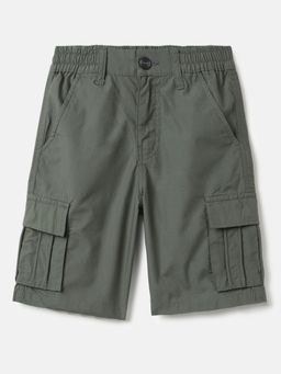 United Colors of Benetton - Olive Pure Cotton Solid Shorts