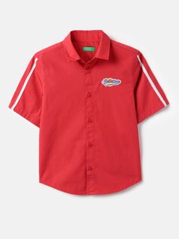United Colors of Benetton - Red Pure Cotton Solid Shirt