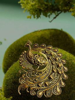 Cosa Nostraa - Peacock in Paradise Brooch