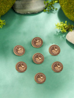 Cosa Nostraa - Minimalist Peacock Buttons (Pack of 7)
