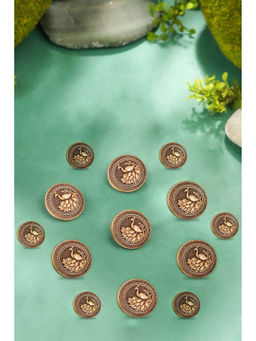 Cosa Nostraa - Minimalist Peacock Buttons (Pack of 13)