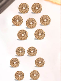 Cosa Nostraa - Floral Shimmer Buttons (Pack of 13)
