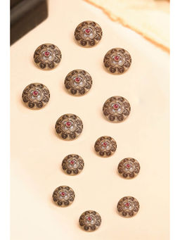 Cosa Nostraa - Gold & Rouge Buttons (Pack of 13)