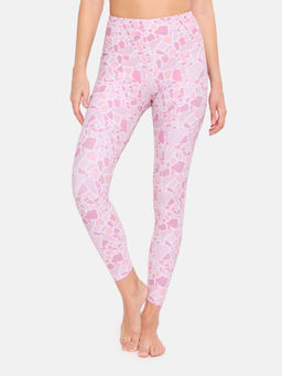 CULT - Pink Polyester Yoga Tights with Side Pocket