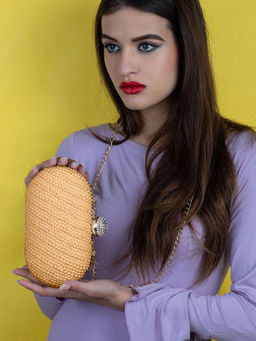 Odette - Gold Printed Clutches