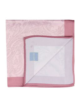 PELUCHE - Silk Flawless Paisley Pocket Square For Men Beige