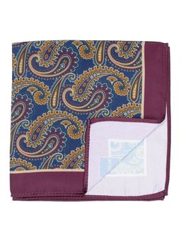 PELUCHE - Silk lovable Paisley Pocket Square For Men Burgundy
