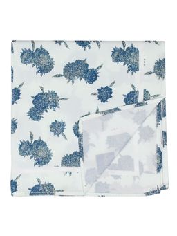 PELUCHE - Silk Flower Pocket Square For Men White