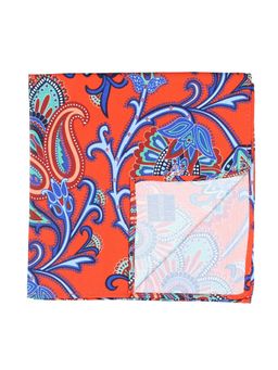 PELUCHE - Beautiful Floral Pocket Square For Men Orange