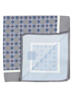 PELUCHE - Beautiful Floral Pocket Square For Men Grey