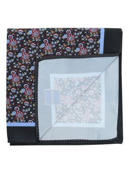 PELUCHE - Beautiful Floral Pocket Square For Men Black