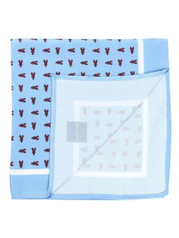 PELUCHE - Beautiful Floral Pocket Square For Men Blue