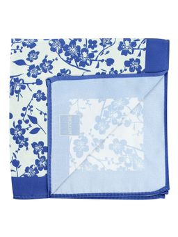 PELUCHE - Beautiful Floral Pocket Square For Men Blue