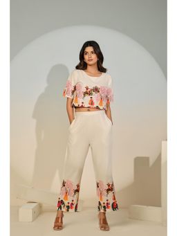 Gahan - Womens Beige Printed Straight Co-Ord Set