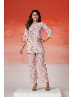Gahan - Womens Cream Floral Printed Co-Ord Set