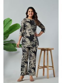 Gahan - Womens Black Floral Co-Ord Set