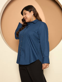 Latigo Bay - Women Teal Solid Casual Shirt