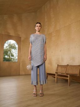 Pleats by Aruni - Purple Top with Pant (Set of 2)