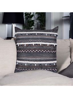 Khaabka - Twine Ornamental Embroidered Cushion Cover (Pack of 2) (16x16 inches)