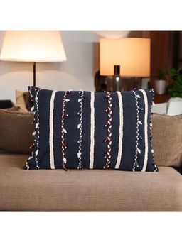 Khaabka - Twine Ornamental Embroidered Cushion Cover (Pack of 2) (12x18 inches)