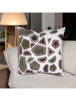 Khaabka - Tessellate Towel Embroidered Cushion cover (Pack of 2) (16x16 inches)