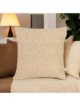 Khaabka - Ember Tatami Velvet Embroidered Cushion Cover (Pack of 2) (16x16 inches)