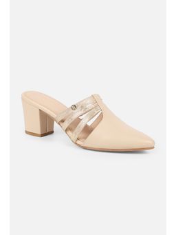 Allen Solly - Women Beige Casual Mules Heels