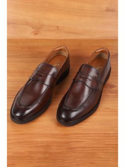 Louis Philippe - Men Brown Slip On Loafers