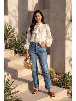 HOUSE OF SAL - Pearl White Top