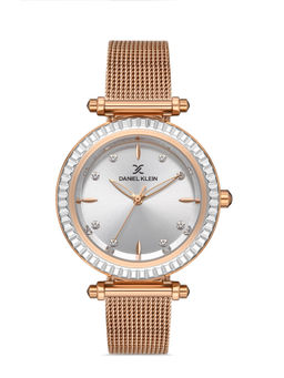Daniel Klein - Silver Color MESH BAND Watch for Women DK.1.13185-3