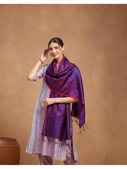 Fabindia - Purple Silk Maheshwari Stole