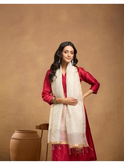 Fabindia - Natural Linen Blend Hand Woven Stole