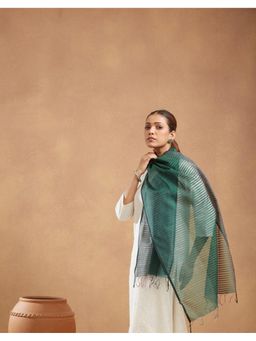 Fabindia - Green Cotton Silk Maheshwari Stole