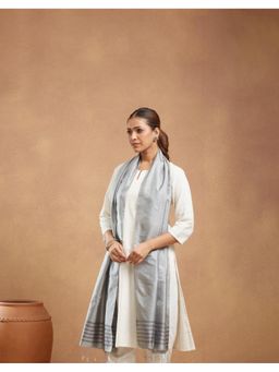 Fabindia - Grey Silk Maheshwari Stole