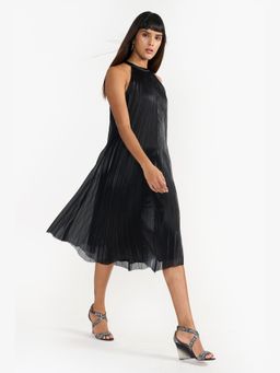 Perona - River Black Relaxed Fit A Line Dress