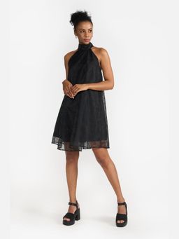 Perona - Asahi Black A Line Dress